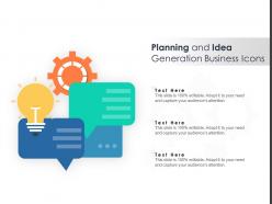 Planning and idea generation business icons