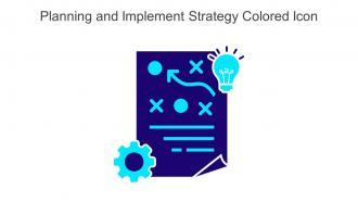 Planning And Implement Strategy Colored Icon In Powerpoint Pptx Png And Editable Eps Format