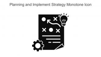 Planning And Implement Strategy Monotone Icon In Powerpoint Pptx Png And Editable Eps Format