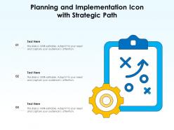 Planning and implementation icon with strategic path