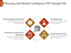 Planning and market intelligence ppt sample file