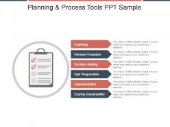 Planning And Process Tools Ppt Sample