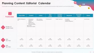 Planning Content Editorial Calendar Media Platform Playbook