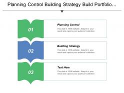 Planning control building strategy build portfolio deploy portfolio