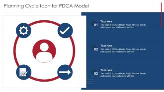 Planning Cycle Icon For PDCA Model