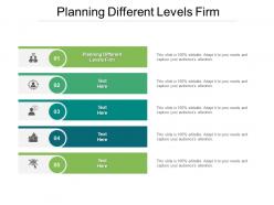 Planning different levels firm ppt powerpoint presentation gallery ideas cpb