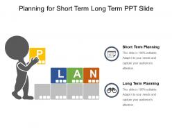 Planning for short term long term ppt slide