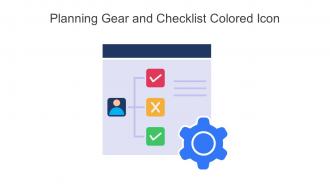 Planning Gear And Checklist Colored Icon In Powerpoint Pptx Png And Editable Eps Format