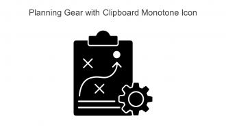 Planning Gear With Clipboard Monotone Icon In Powerpoint Pptx Png And Editable Eps Format