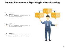 Planning Icon Flowchart Gear Process Global Expansion Entrepreneur Explaining Business