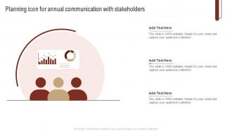 Planning Icon For Annual Communication With Stakeholders