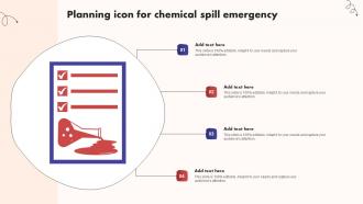 Planning Icon For Chemical Spill Emergency