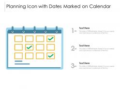 Planning Icon With Dates Marked On Calendar