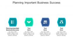 Planning important business success ppt powerpoint presentation styles graphic tips cpb