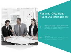 Planning organizing functions management ppt powerpoint presentation gallery introduction cpb