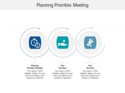 Planning priorities meeting ppt powerpoint presentation infographics design ideas cpb