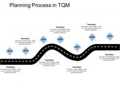Planning process in tqm 2013 to 2019 ppt powerpoint presentation show file formats