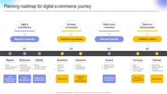 Planning Roadmap For Digital E Commerce Journey Digital Transformation In E Commerce DT SS