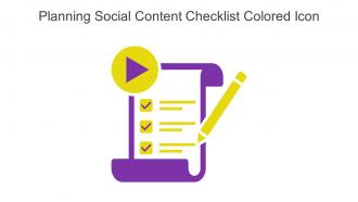 Planning Social Content Checklist Colored Icon In Powerpoint Pptx Png And Editable Eps Format