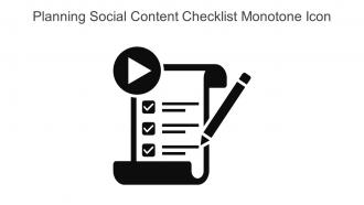 Planning Social Content Checklist Monotone Icon In Powerpoint Pptx Png And Editable Eps Format