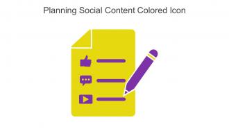 Planning Social Content Colored Icon In Powerpoint Pptx Png And Editable Eps Format