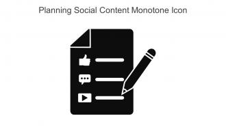 Planning Social Content Monotone Icon In Powerpoint Pptx Png And Editable Eps Format