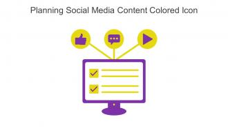 Planning Social Media Content Colored Icon In Powerpoint Pptx Png And Editable Eps Format