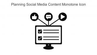 Planning Social Media Content Monotone Icon In Powerpoint Pptx Png And Editable Eps Format