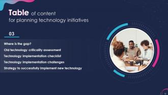 Planning Technology Initiatives Powerpoint Presentation Slides Compatible Attractive