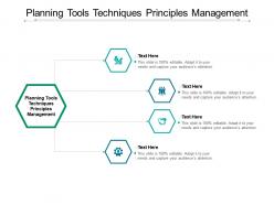 Planning tools techniques principles management ppt powerpoint presentation infographic cpb