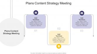 Plans Content Strategy Meeting In Powerpoint And Google Slides Cpb