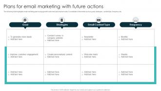 Plans For Email Marketing With Future Actions