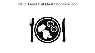 Plant Based Diet Meal Monotone Icon In Powerpoint Pptx Png And Editable Eps Format