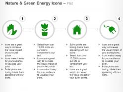 Plant domestic green energy source ppt icons graphics
