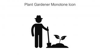 Plant Gardener Monotone Icon In Powerpoint Pptx Png And Editable Eps Format