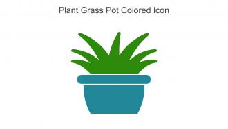Plant Grass Pot Colored Icon In Powerpoint Pptx Png And Editable Eps Format