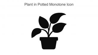 Plant In Potted Monotone Icon In Powerpoint Pptx Png And Editable Eps Format
