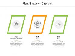 Plant shutdown checklist ppt powerpoint presentation model graphics template cpb