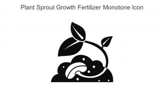 Plant Sprout Growth Fertilizer Monotone Icon In Powerpoint Pptx Png And Editable Eps Format
