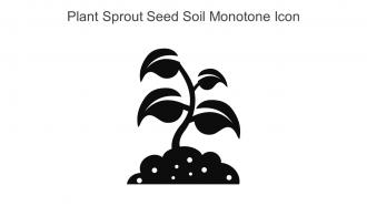 Plant Sprout Seed Soil Monotone Icon In Powerpoint Pptx Png And Editable Eps Format