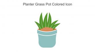 Planter Grass Pot Colored Icon In Powerpoint Pptx Png And Editable Eps Format