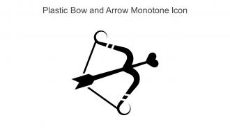 Plastic Bow And Arrow Monotone Icon In Powerpoint Pptx Png And Editable Eps Format