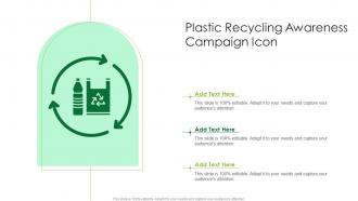 Plastic Recycling Awareness Campaign Icon
