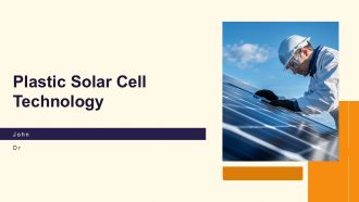 Plastic Solar Cell Technology PPT Structure ACP