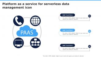 Platform As A Service For Serverless Data Management Icon