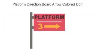 Platform Direction Board Arrow Colored Icon In Powerpoint Pptx Png And Editable Eps Format
