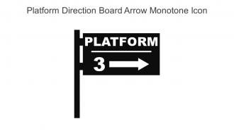 Platform Direction Board Arrow Monotone Icon In Powerpoint Pptx Png And Editable Eps Format