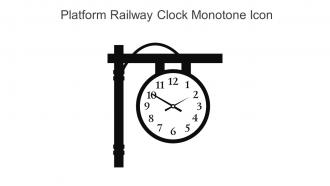 Platform Railway Clock Monotone Icon In Powerpoint Pptx Png And Editable Eps Format