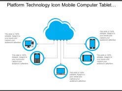 Platform technology icon mobile computer tablet cloud computer information