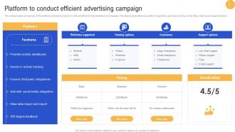 Platform To Conduct Efficient Advertising Campaign Advertisement Campaigns To Acquire Mkt SS V